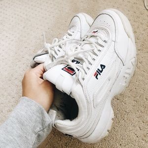 White Disruptor Fila Sneakers
